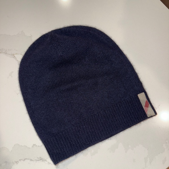 Burberry Navy Blue Cashmere Knit Beanie - Picture 1 of 3